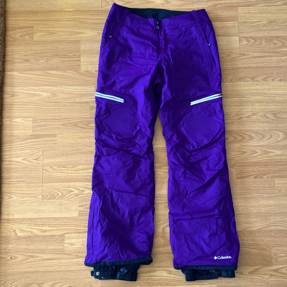 Columbia omni-heat ski/snowboard pants. fun purple color